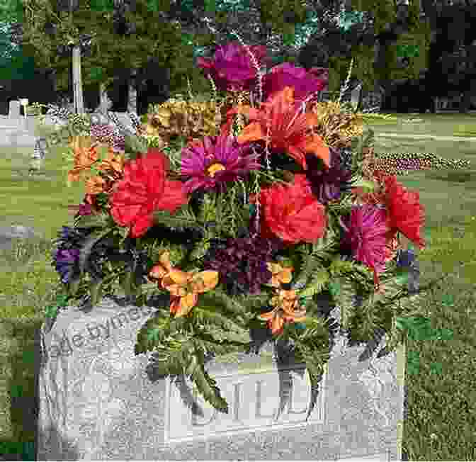 A Bouquet Of Flowers Adorns A Tombstone In A Cemetery, Symbolizing The Beauty And Brevity Of Life. Flowers And Tombstones Of A Conservation Officer: Struggles Won And Lost (Volume I)