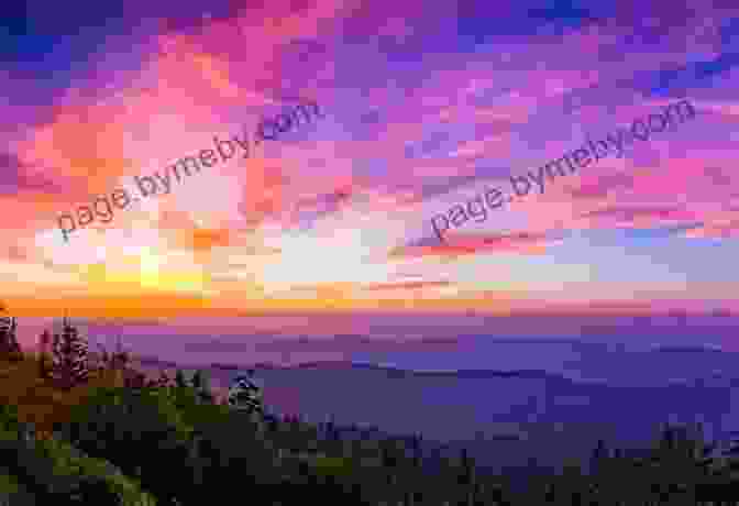 A Breathtaking Sunset Over A Mountain Range, With Vibrant Orange And Purple Hues. In The High Sierra Of Guerrero