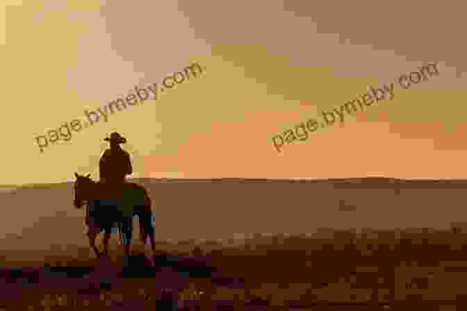 A Lone Cowboy Riding A Horse Through A Vast Desert Landscape Pardner Patrick M Browning