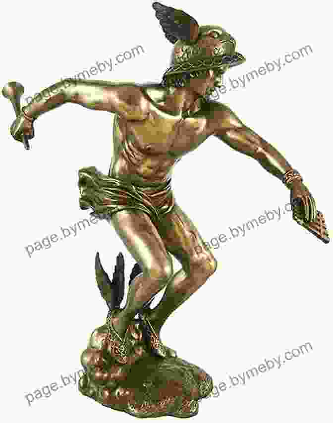 A Statue Of Hermes, The Greek God Of Communication, Commerce, And Travel. He Is Depicted As A Young Man With Wings On His Feet And A Caduceus In His Hand. I Am Hermes : Mischief Making Messenger Of The Gods