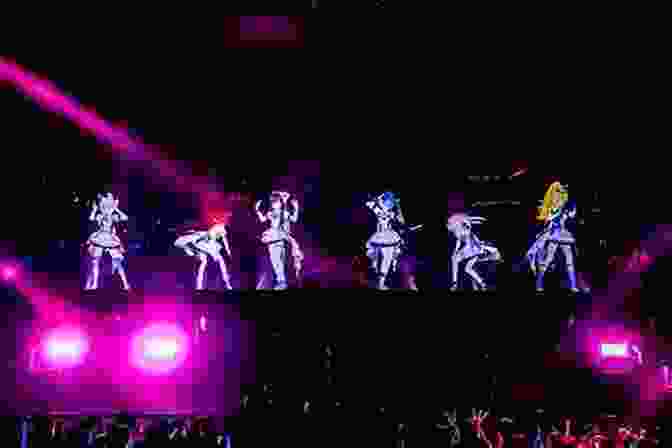 A Vibrant Image Of A Virtual Idol Performing On Stage, Surrounded By Adoring Fans I Love Idols Vol 3 ONE