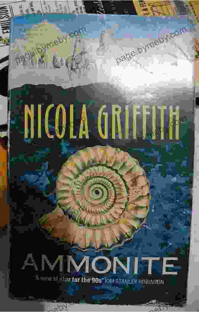 Ammonite Novel Cover, Featuring A Woman With Long, Flowing Hair Against A Vibrant Prehistoric Backdrop Ammonite Nicola Griffith