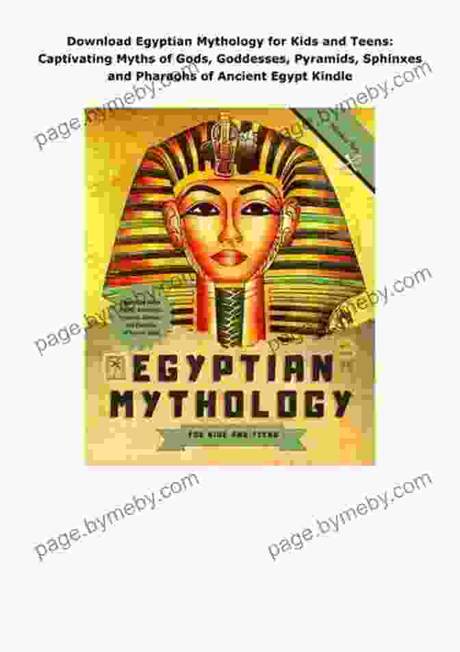 Book Cover Of 'Egyptian Mythology For Kids And Teens', Showcasing An Illustration Of The Ancient Egyptian Gods Horus And Anubis. Egyptian Mythology For Kids And Teens: Captivating Myths Of Gods Goddesses Pyramids Sphinxes And Pharaohs Of Ancient Egypt