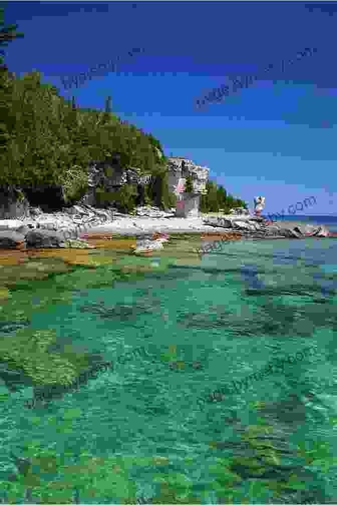 Canoers Paddling Through The Crystal Clear Waters Of Georgian Bay The Bruce Trail End To End: Niagara To Tobermory The Hard Way