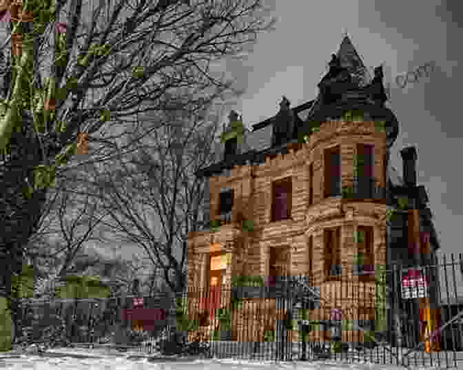 Haunted Franklin Castle A Forbidding Gothic Castle Cloaked In An Eerie Mist, Its Towering Turrets Reaching Towards The Stormy Sky. Haunted Franklin Castle (Haunted America)