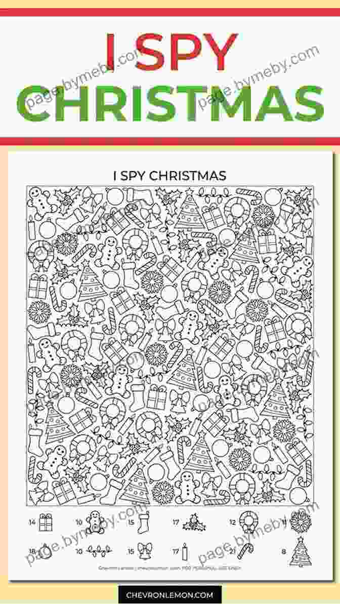 Spy And Count Christmas Book Cover, Featuring A Festive Red Background With A Silhouette Of A Spy And A Count In The Foreground. I Spy And Count Christmas: A Fun And Relaxing Activity For Kids Toddler Preschool Santa Claus Reindeer Snowflake