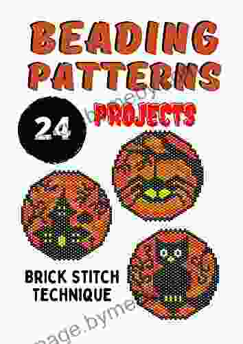 Halloween Collection Brick Stitch Seed Bead Patterns: 24 projects: Pumpkins Ghosts Vampires Black Cats Bat Sculls Castle Dracula Owls Clown Zombie Gift for needlewomen